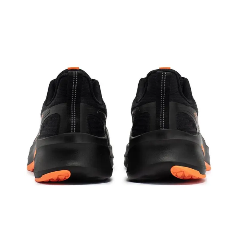 361° Cushioning Abrasion Resistant Breathable Low Top Running Shoes Men's Black Orange-2