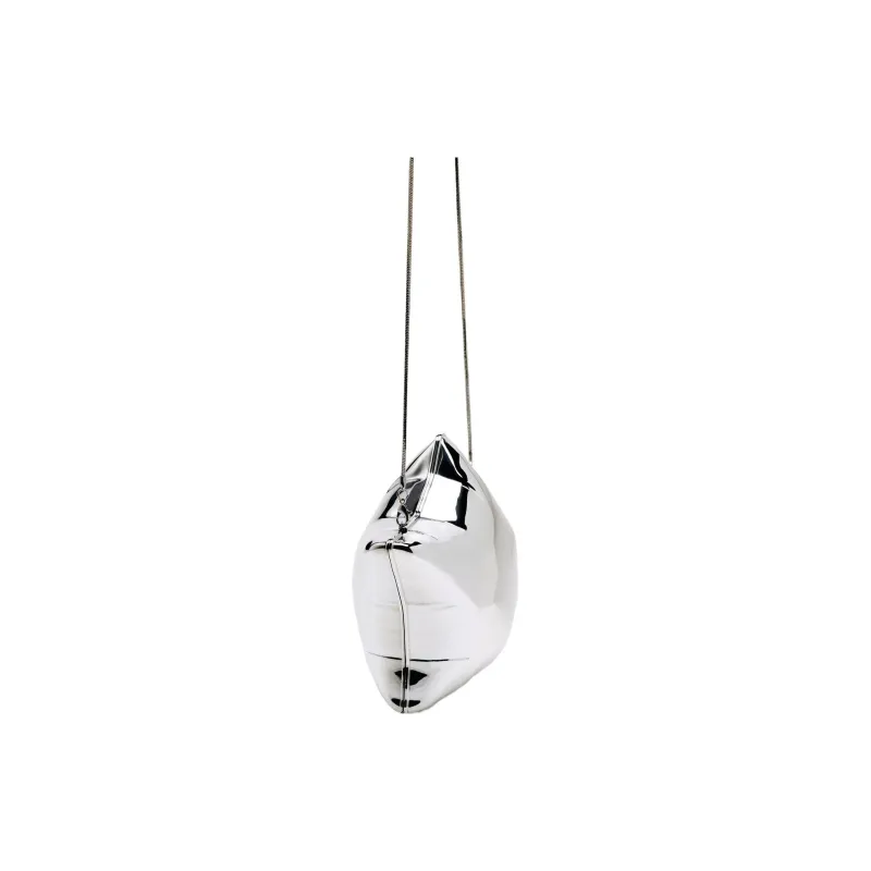 ZARA Acrylic One Shoulder Handheld Crossbody Bag Mini Women's Silver-4