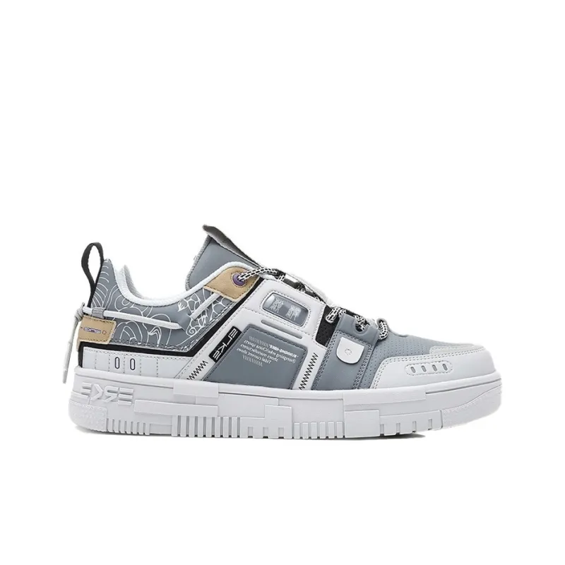 Erke Xun Kirin Low-Top Skateboard Shoes Men's Gray-1