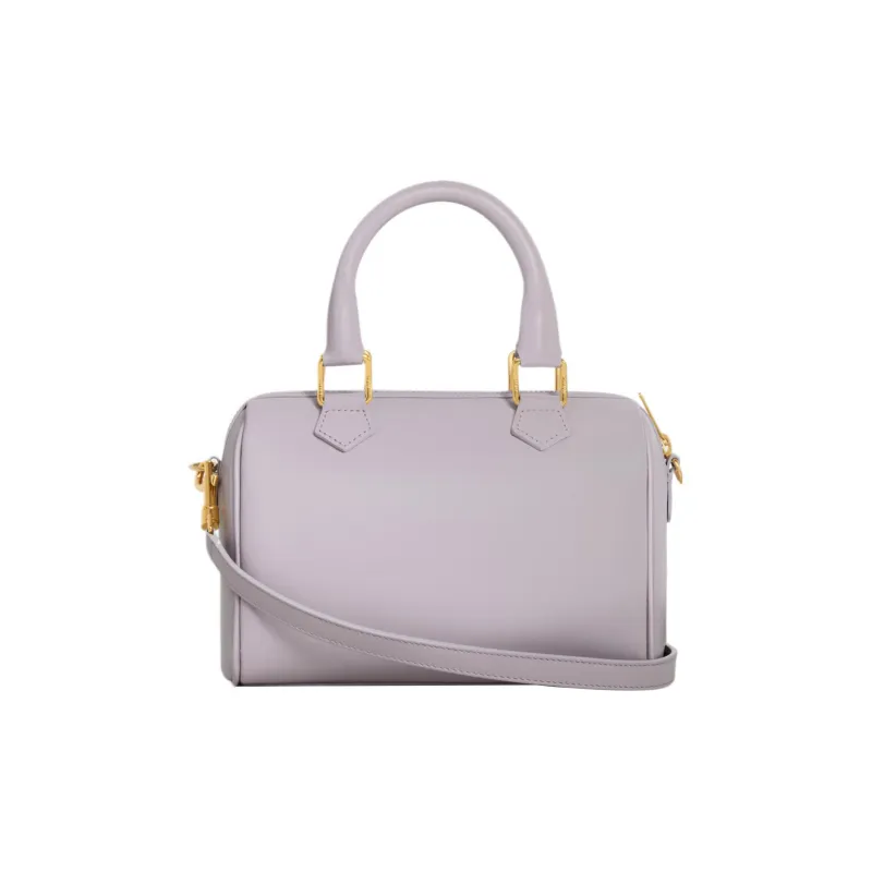 CELINE Cuir Triomphe Triumph Cow Leather Boston Bag Shoulder Bag Crossbody Bag Handbag Small Size Women's Light Lilac-2