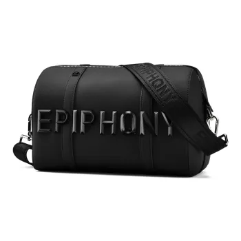 EPIPHQNY PU Cylinder Bag Crossbody Bag Medium Size Unisex Black