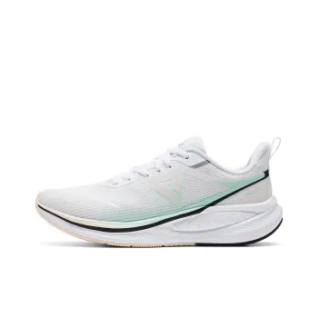PEAK Running Shoes Women's Low Top Large White Emerald Green
