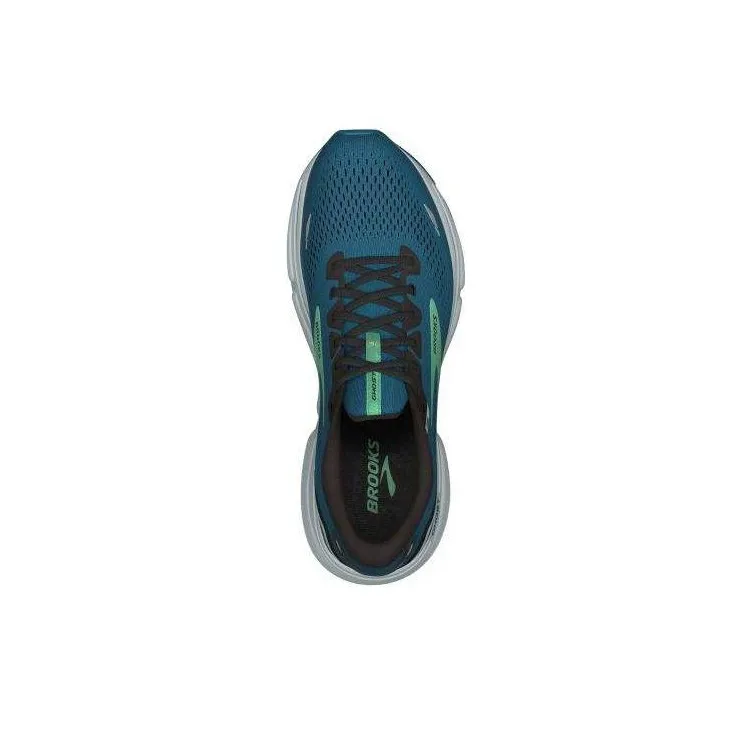 Brooks Ghost 15 Cushioning Wear Resistant Low Top Running Shoes Men's Turquoise-4