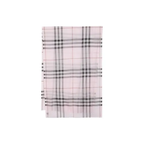Burberry Check Detailed Frayed Edge Scarf