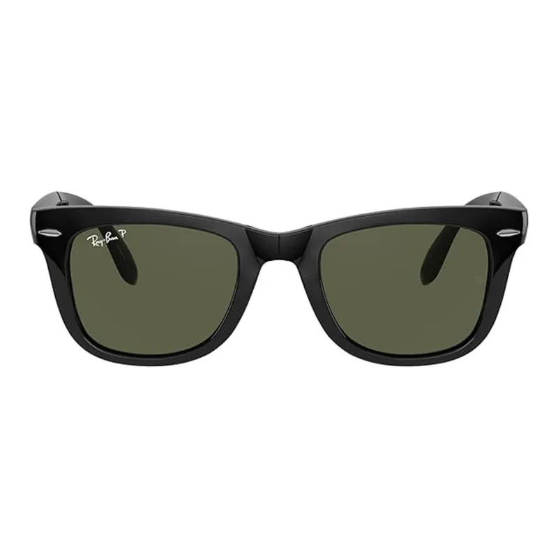 RayBan Irregular Shape Sunglasses Unisex Black-1