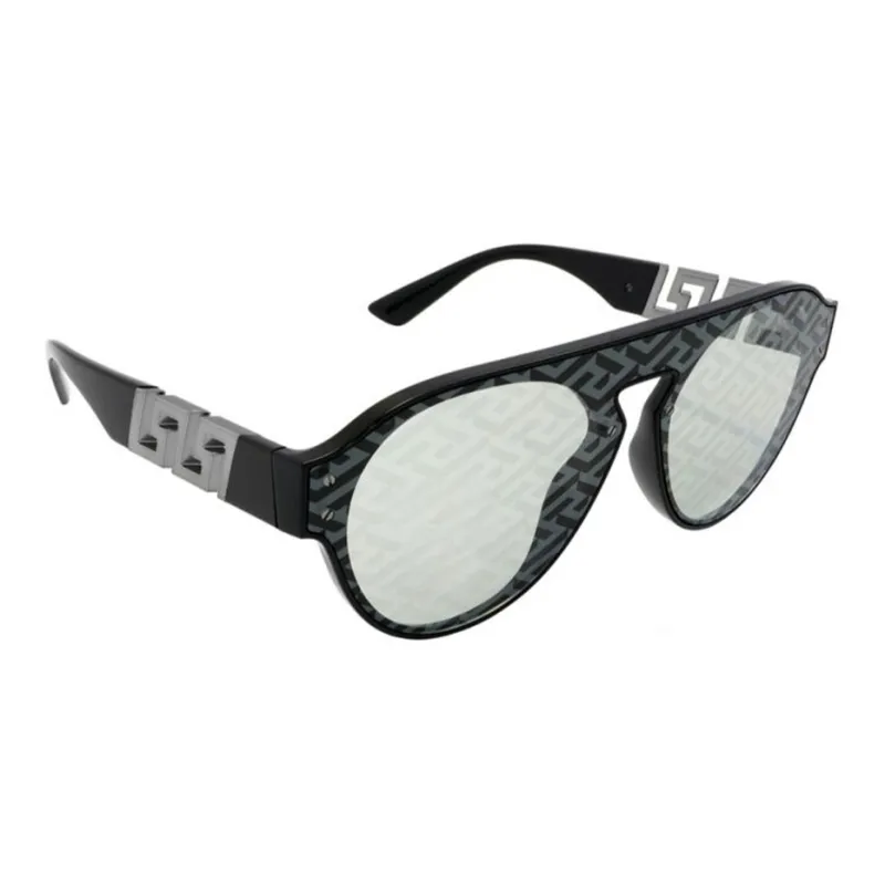 VERSACE Metal Plastic Aviator Sunglasses Men's Black-2
