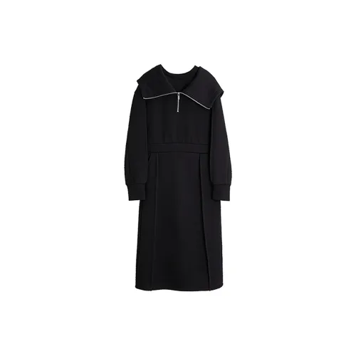 ELLE Long-Sleeved Dresses Women's Dark Gray