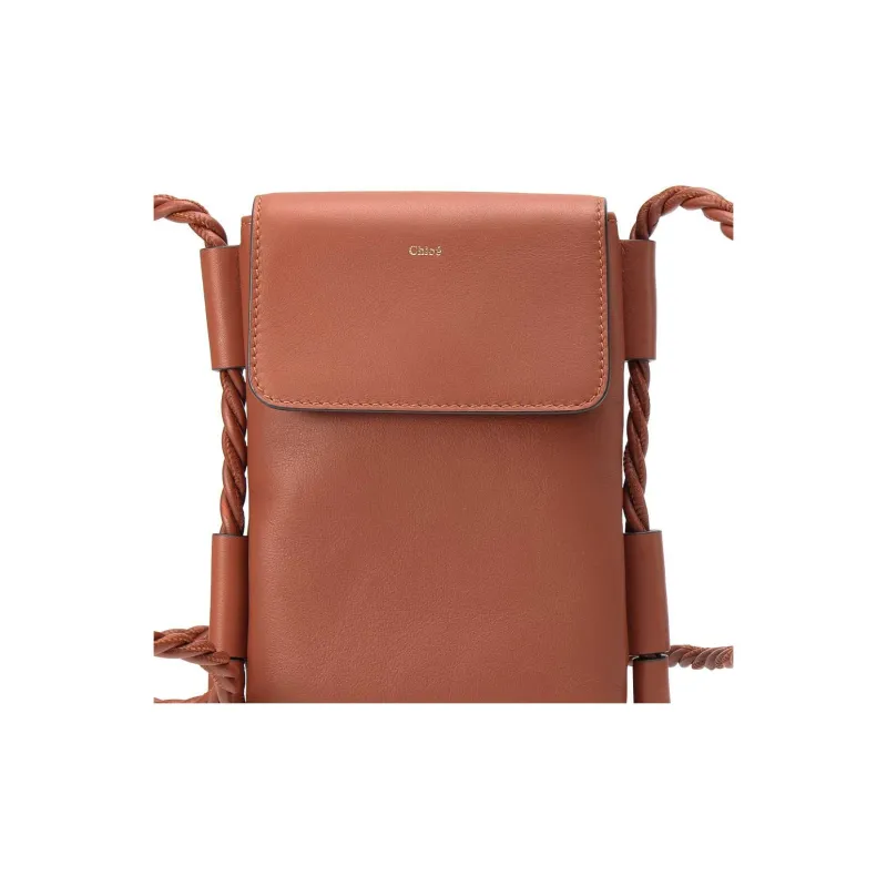 Chloe Calfskin Shoulder Bag Women's Brown-4