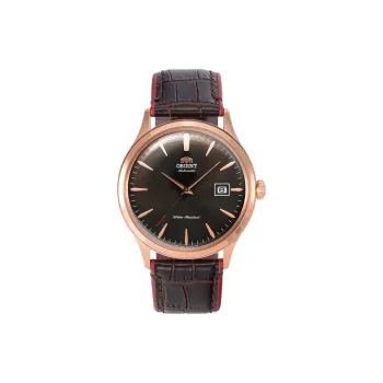 ORIENT Automatic Mechanical Movement Leather Strap Watch 41.5*49mm Men's Watches Coffee Watch Dial FAC08001T0