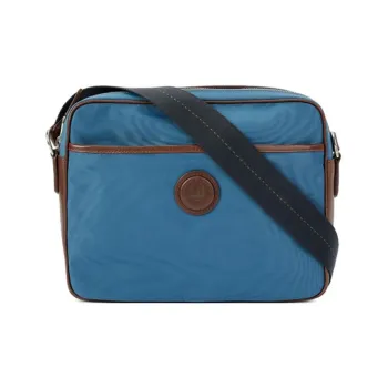 Dunhill Nylon And Leather Messenger Bag Shoulder Bag Crossbody Bag Unisex Blue