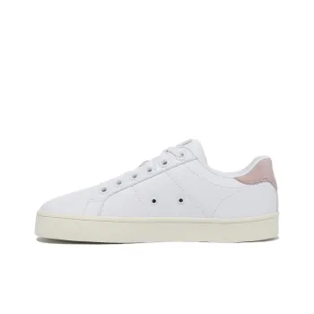 FILA Court Deluxe LT Anti Slip Wear Resistant Low Top Skateboard Shoes Unisex White Pink Korean Style