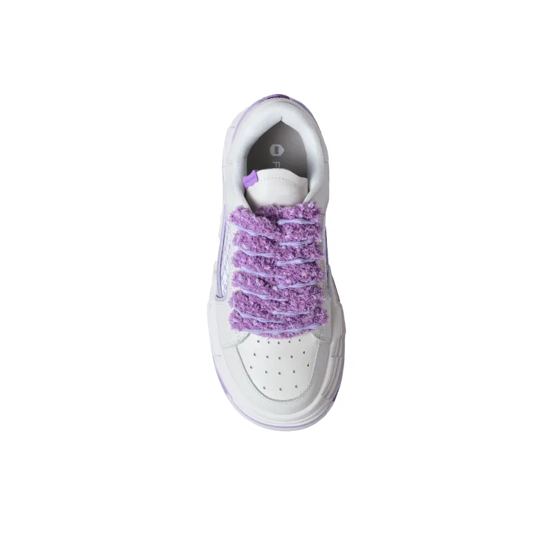 FARMER BOB Sandwich Biscuit Series Skateboard Shoes Unisex Low Top Taro Paste Boba Purple-1