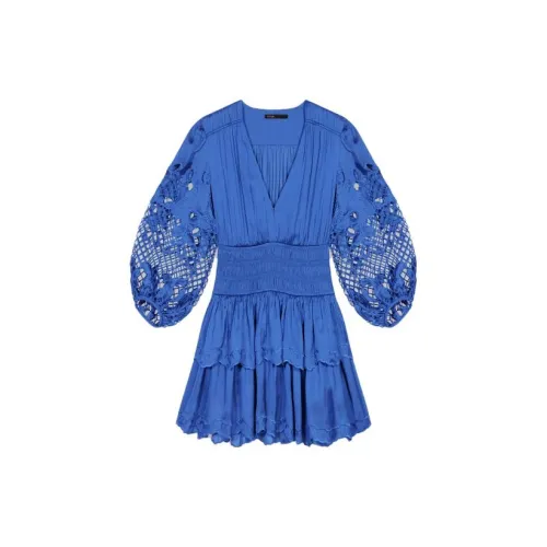 Maje Long-Sleeved Dresses Women's Blue