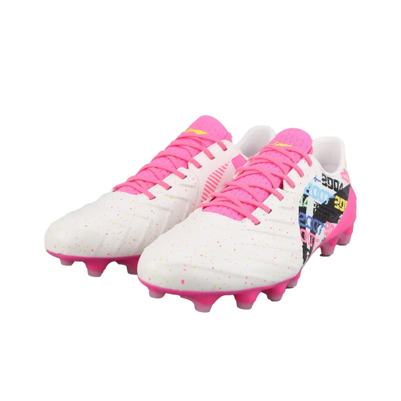LiNing Jin FG Rubber Long Studs Natural Ground Soccer Shoes Men's Pink-2