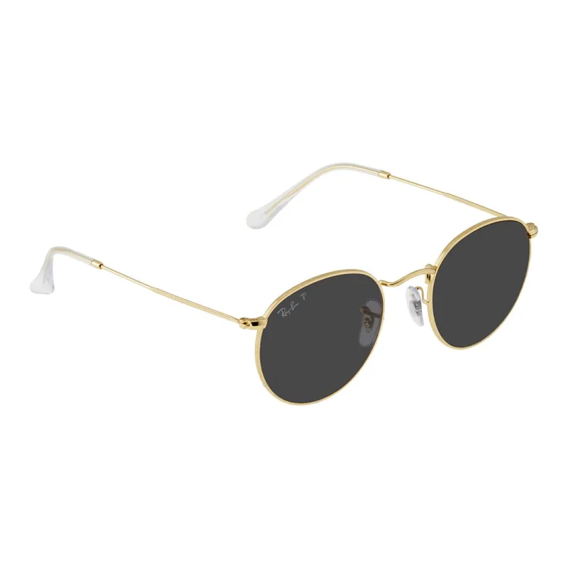RayBan Round Sunglasses Unisex Gold-0