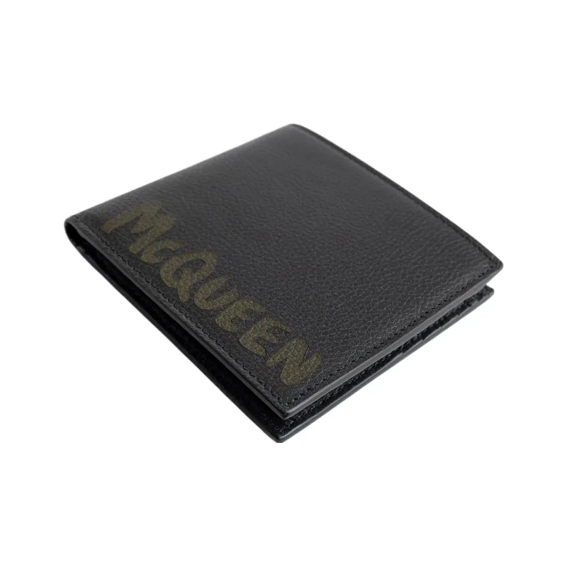 Alexander McQueen Calfskin Wallet Men's Black-2