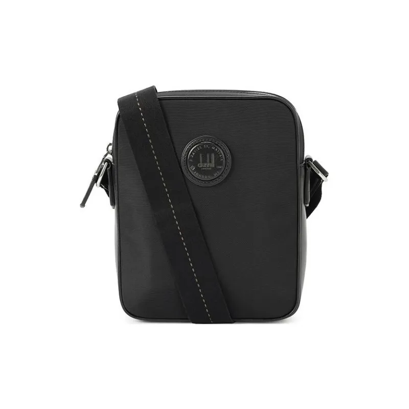 Dunhill Canvas With Leather Canvas Bag, Cell Phone Pouch, Crossbody Bag, Shoulder Bag Unisex Black-0
