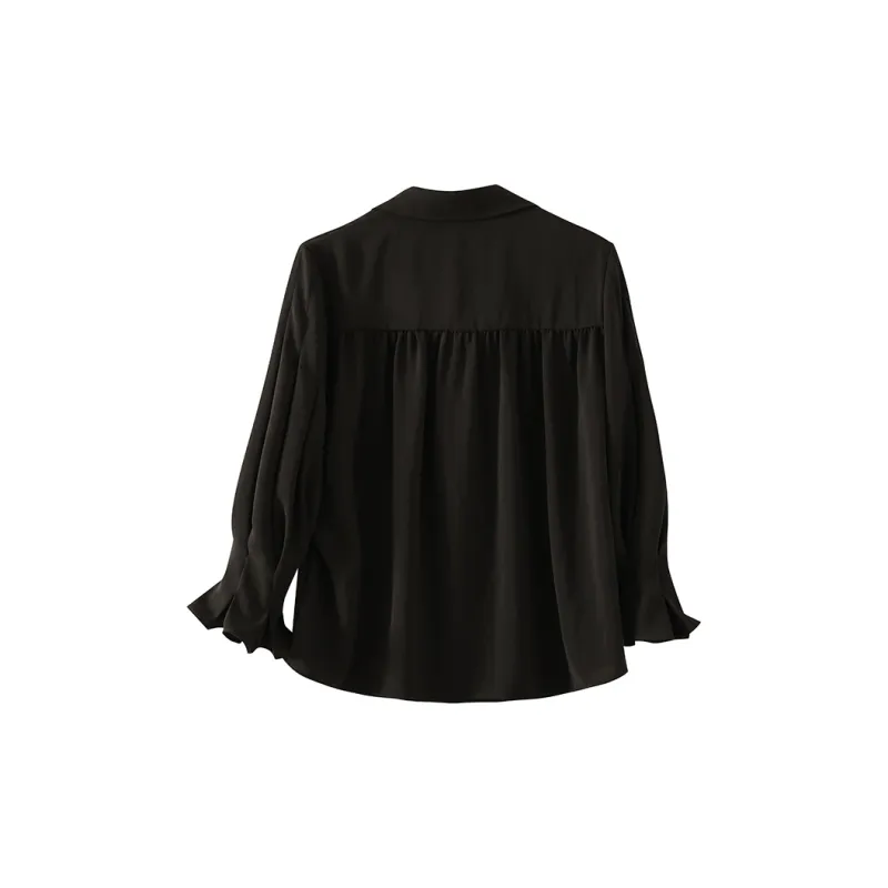YALIDA French Shirt Chiffon Shirt Women's-1