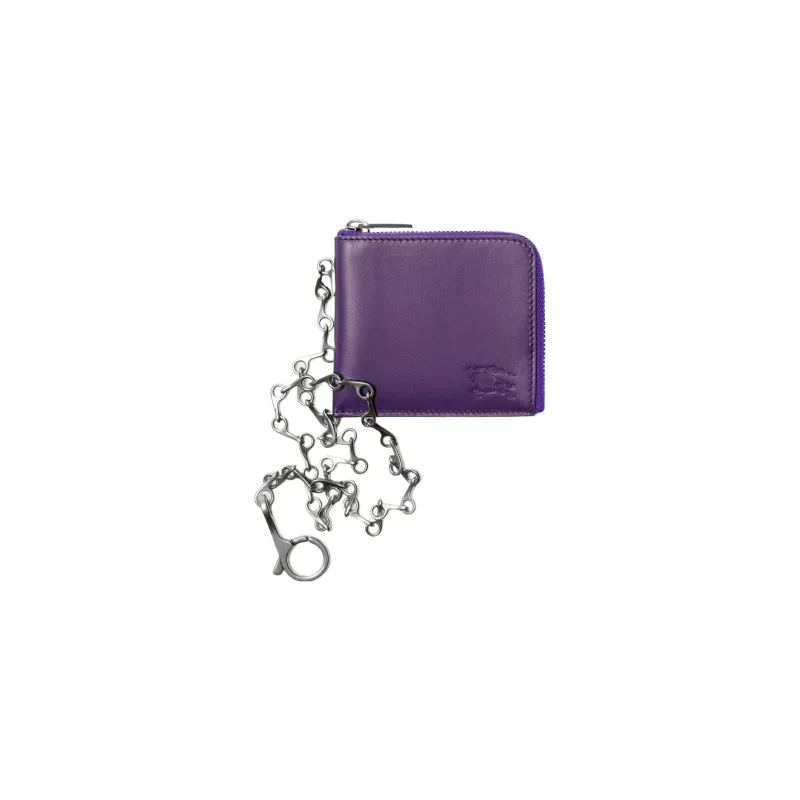 Burberry Calfskin Wallet Regular Women's Purple-0