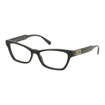 VERSACE Plastic Cat Eye Eyeglass Frames Women's Black