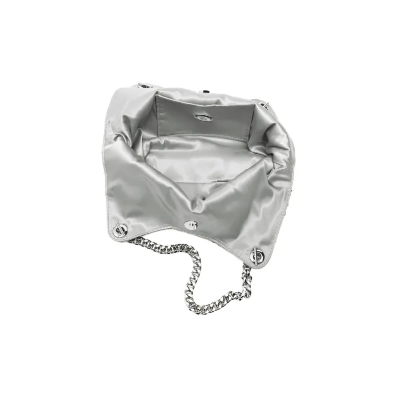 ZARA Aluminum Handbag Shoulder Bag Women's Silver-3