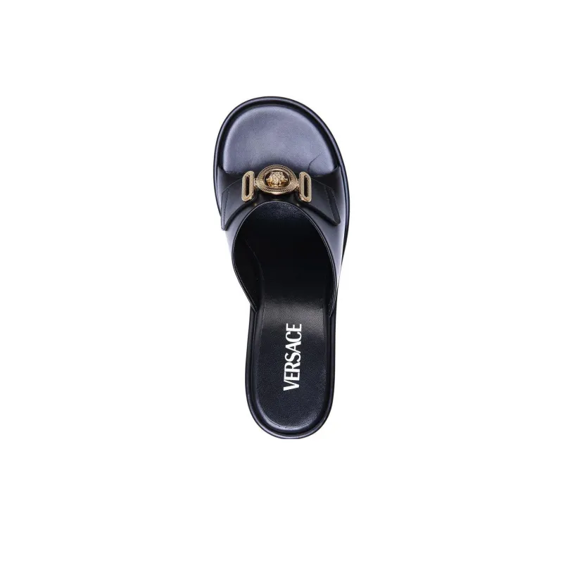 VERSACE Stylish Sandal 8cm Women's Black-4