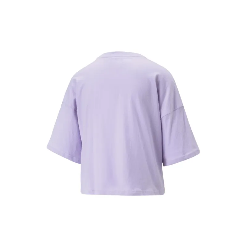 PUMA DARE TO FEELIN XTRA Oversized Tee T Shirt Women's Purple-1