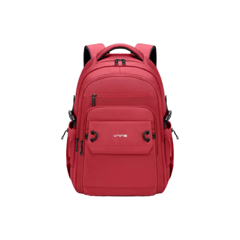 V.NINE Fabric Backpack Graduation Travel Backpack Tubas Unisex Obsidian Black/Maroon-1