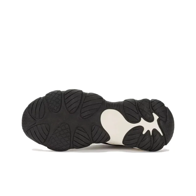 Kappa Cushioning, Wear Resistant Low Top Chunky Sneakers Unisex Black Light Yellow Umber-2