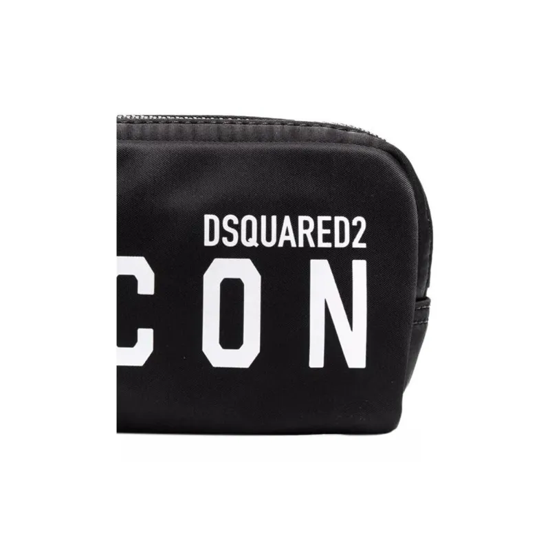 DSQUARED 2 Logo Printed Zipped Make Up Bag-3