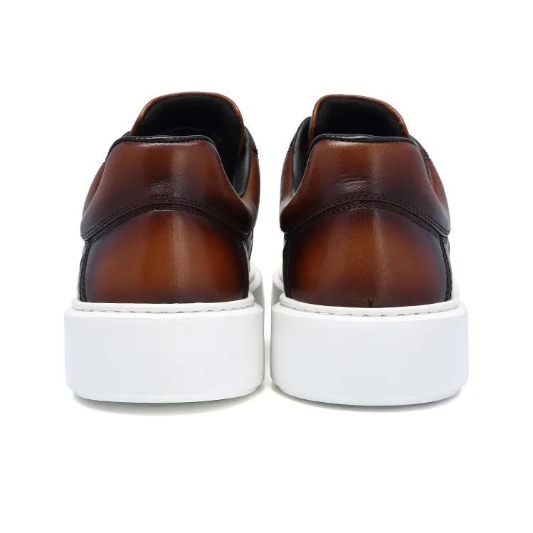 Satchi Lightweight Low Top Skateboard Shoes Men's Dark Brown-4