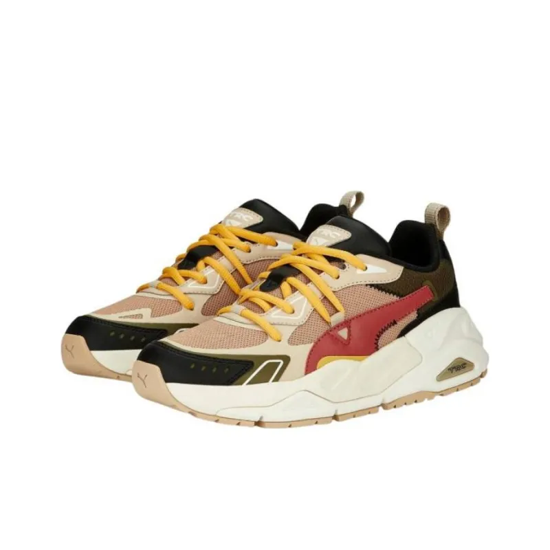 PUMA Trc Mira Tech Cushioning And Breathable Low Top Running Shoes Women's Brown White-1