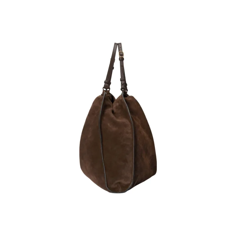 GUCCI Blondie Suede Tote Bag Shopping Bag Handbag Large Size Women's Brown-3