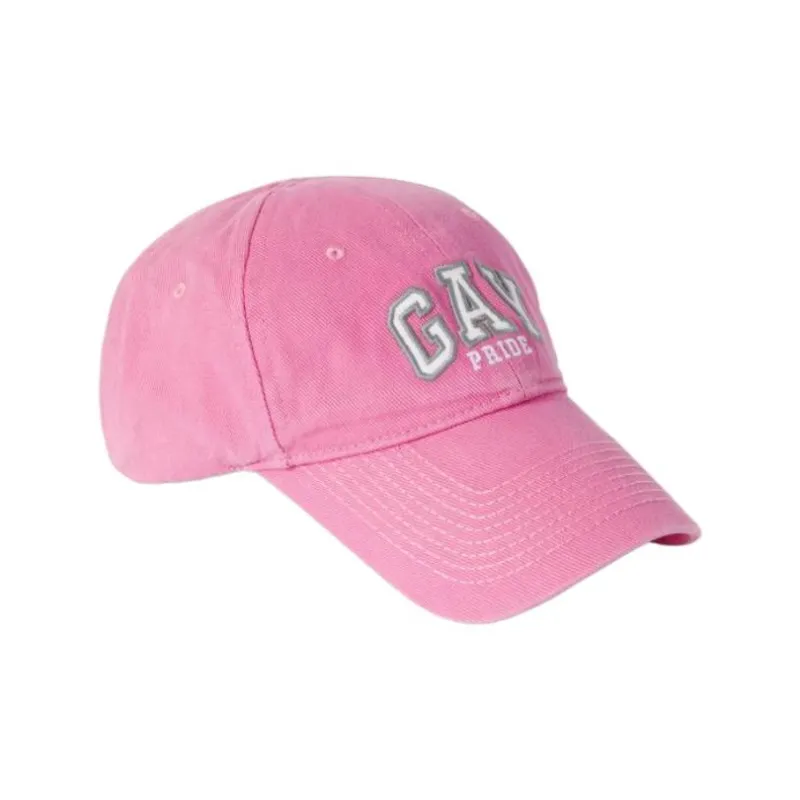 Balenciaga Cotton Baseball Caps Men's Pink-3