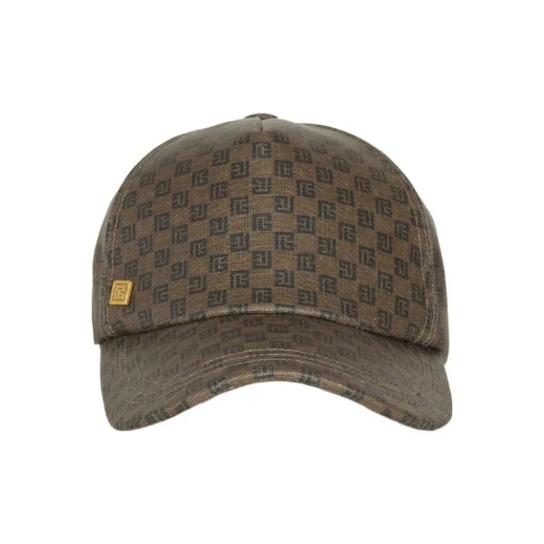 BALMAIN Monogram-print Six-panel Cap-0