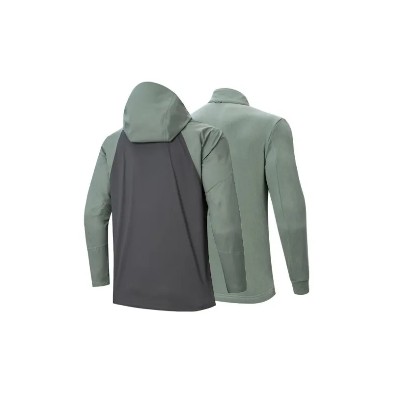 Anta Windproof Windbreaker Jacket Men's 2 Pack Asphalt Gray/Dark Brown Gray-1