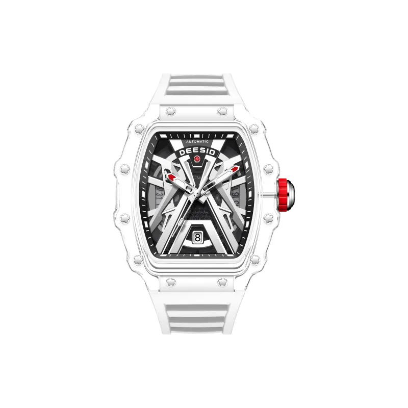 DEESIO Guardians Of The Galaxy Collection Automatic Mechanical Movement Rubber Strap Watch Men's Watches Black Dial-4