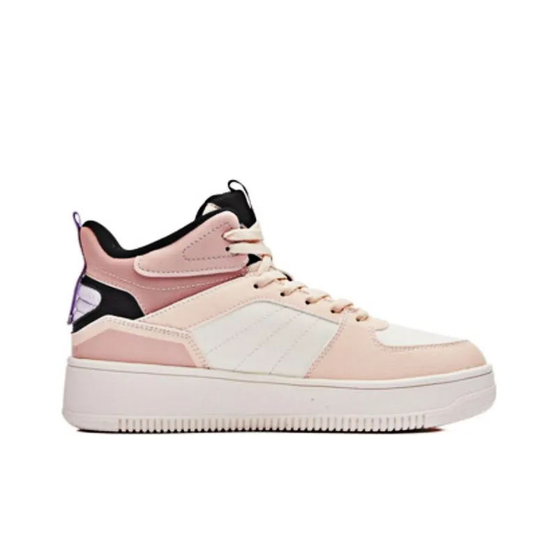 361° Thermal Slip Resistant And Abrasion Resistant High Top Skateboard Shoes Women's Fresh Pink-1