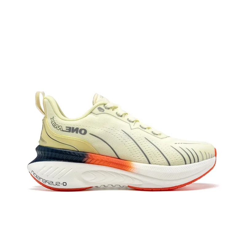 ONEMIX Shock Absorber Low-Top Running Shoes Unisex Bentley White Beige White-2