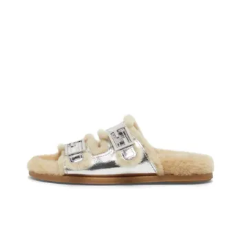 FENDI Feel Slide Slippers 0.5cm Women's Silver