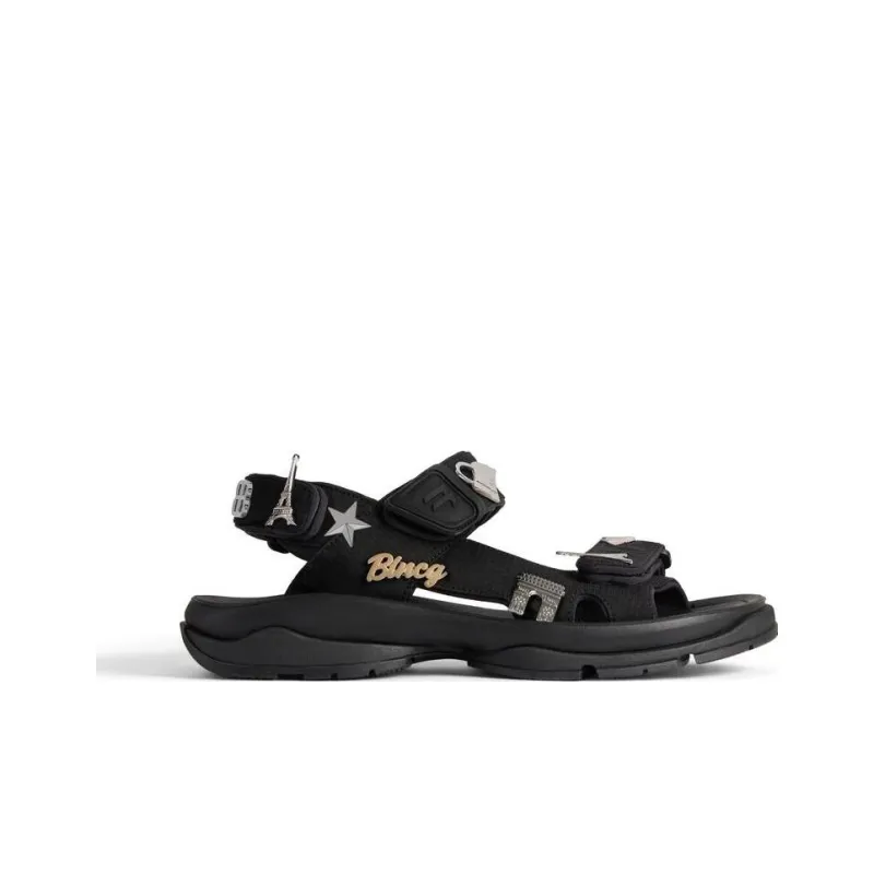 Balenciaga Tourist Beach Sandals Women's Black-1
