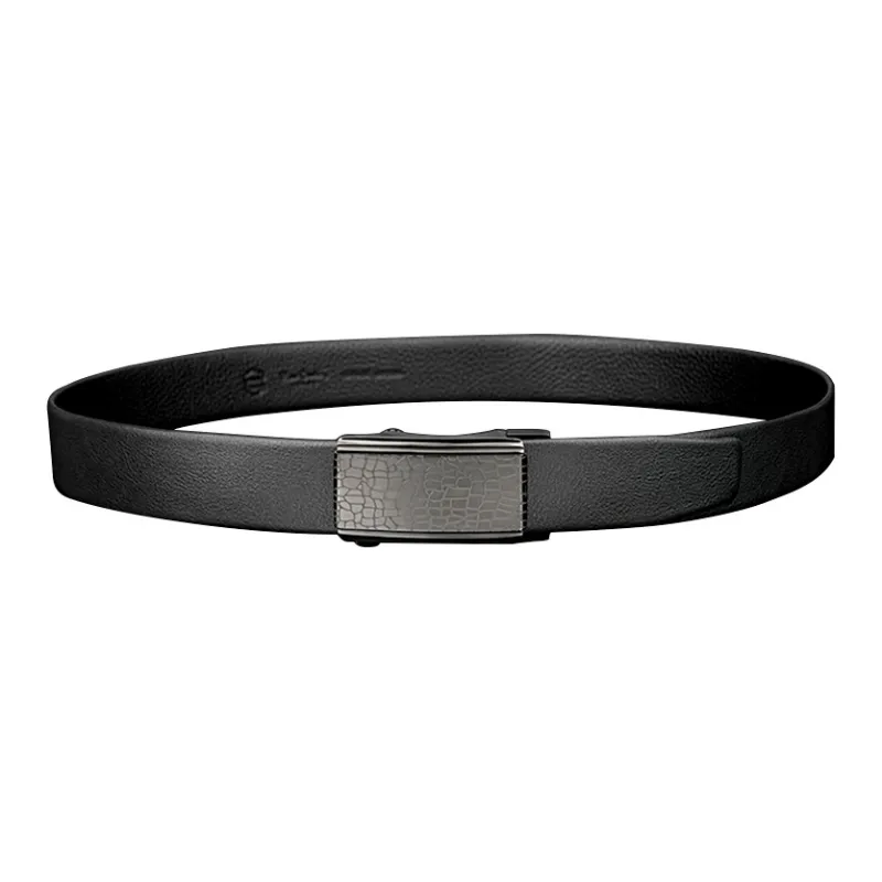 PIERRE CARDIN Men's Stainless Steel Automatic Buckle Belt Pants Cow Leather Belts Men's 3.4cm-3