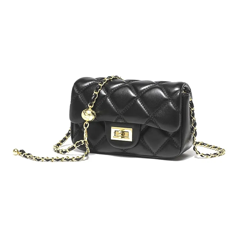 HAWA PU Shoulder Bag Small Size Women's Ecru/Light Green/Pink/Black-8