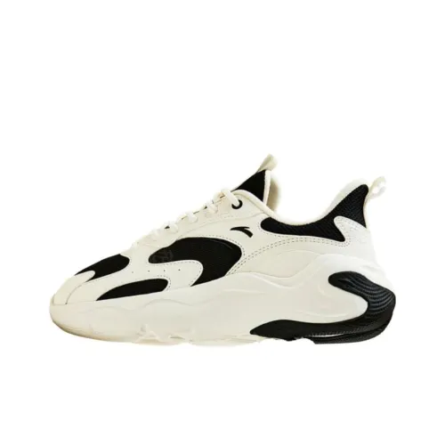 Anta Anti-Slip Wear-Resistant Low-Top Casual Shoes Women's Black White