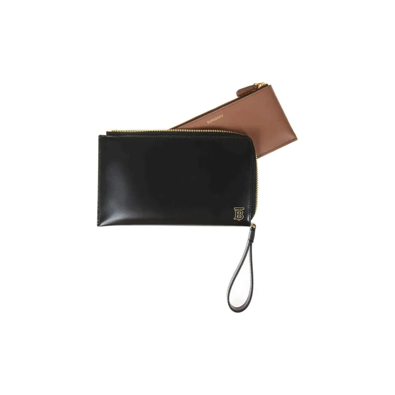 Burberry Leather Wallet Men's Black-2