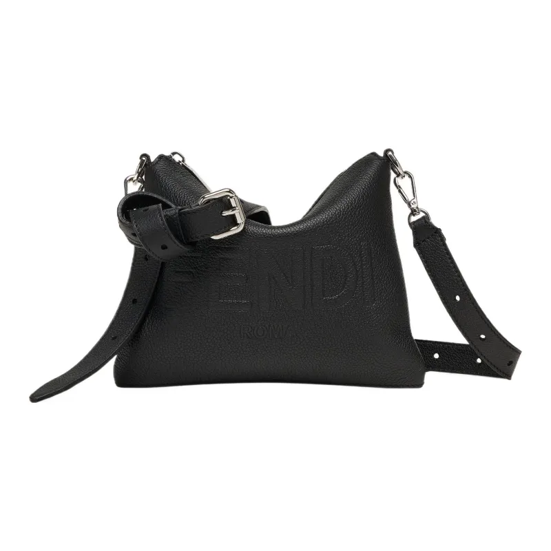FENDI ROMA Calfskin Cell Phone Pouch Men's Black-0