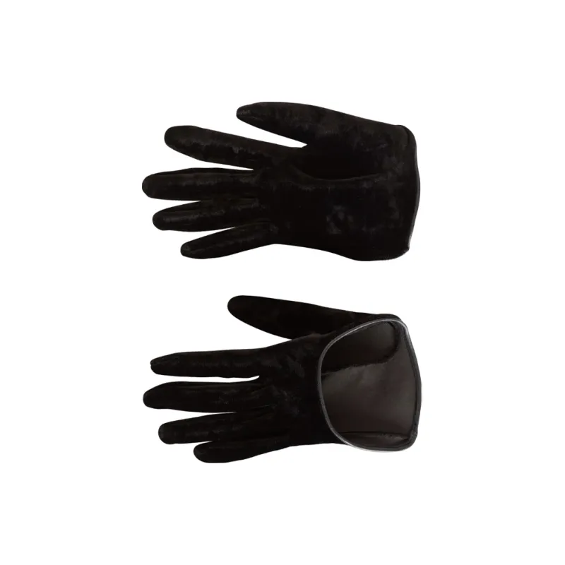 BALMAIN Short Velvet Gloves-0