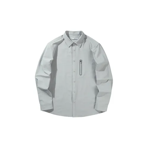 HLA Shirts Men Sun Protection - Light Gray 40