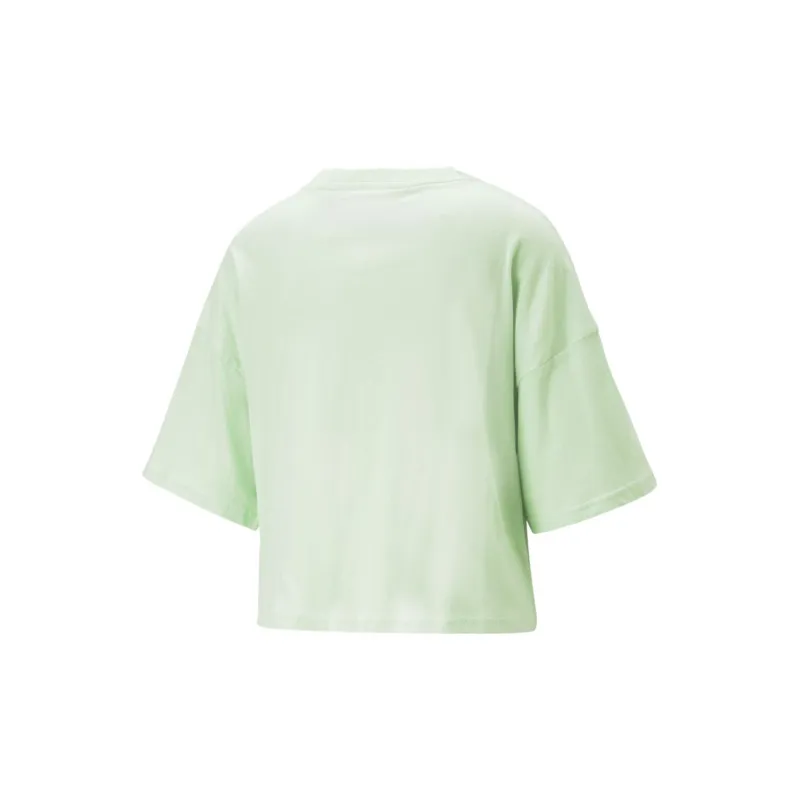 PUMA DARE TO FEELIN XTRA Oversized Tee T-Shirt Women's Green-1