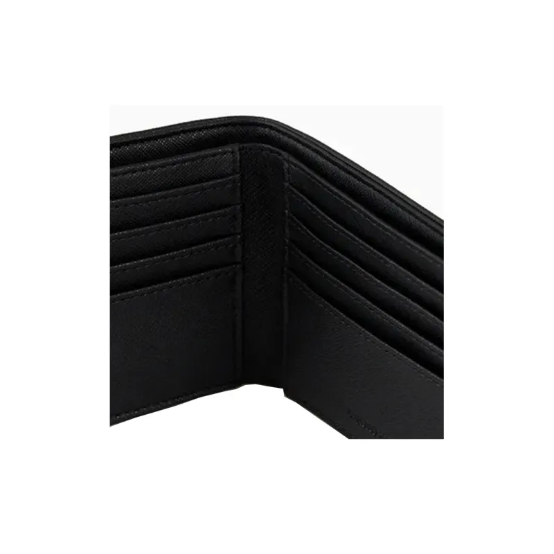 EMPORIO ARMANI PU Polyurethane Wallet Men's Black/Blue-3